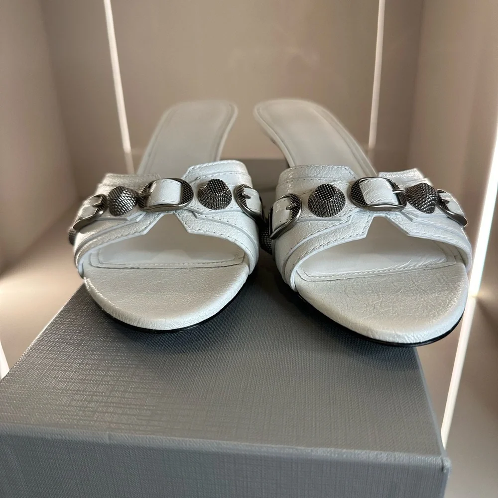 Balenciaga Cagole embellished leather mules size 38 - Picture 7 of 10